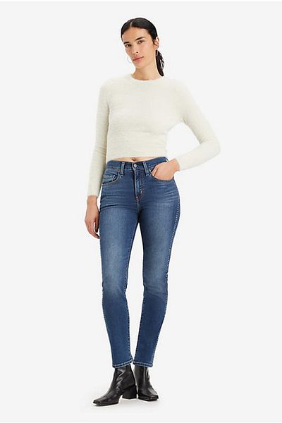 Levi's 724 MAGAS EMELKEDÉS EGYENES SÖTÉT INDIGO - SÍK FIZES