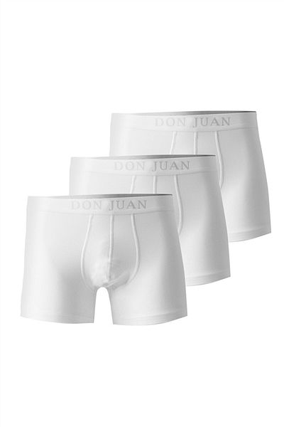 josejuan Pachet de 3 bărbați boxer din bumbac lycra cu talie scrisă cauciuc 1011