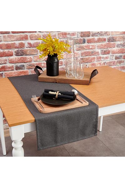 Denizli Concept Gray Olympos Table Runner - 40X150 cm - Modern Runner Model