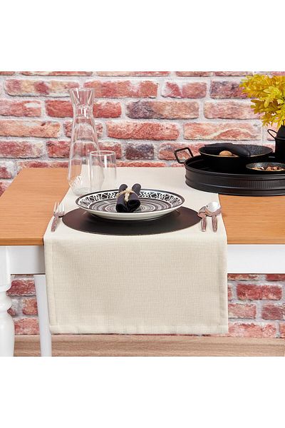 Denizli Concept Stone Color Olympos Table Runner - 40X150 cm - Modern Runner Model