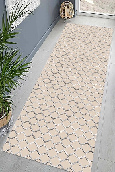 on the clouds Geometrik Desenli Dijital Baskı Yıkanabilir Kaymaz Taban Klasik...