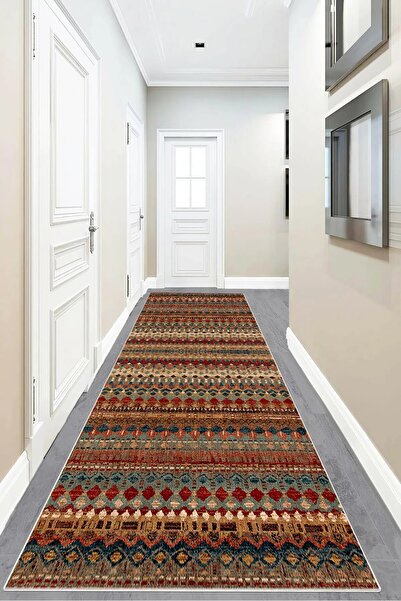 on the clouds Kilim Desenli Etnik Dijital Baskı Yıkanabilir Kaymaz Taban Eski...