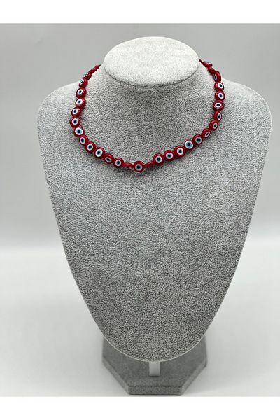 Hobimos Bodrum - Glass Evil Eye Bead Detailed Necklace
