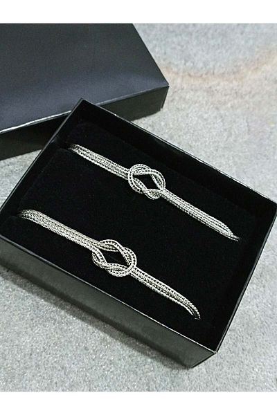 TREND COLLECTİON Fox Tail Infinity Model Adjustable, Unisex Friend Couple and Lover Bracelet (2 PCS)