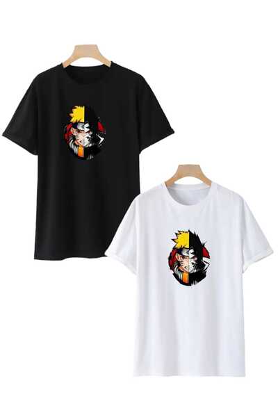 PERISENSE للجنسين النساء الرجال أنيمي ناروتو رسم مطبوعة كبيرة الحجم عاشق زوجي...