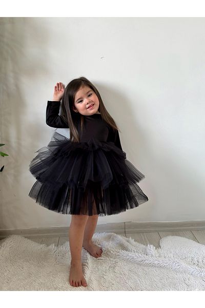 Tinypeople Black tutu dress children's evening dress