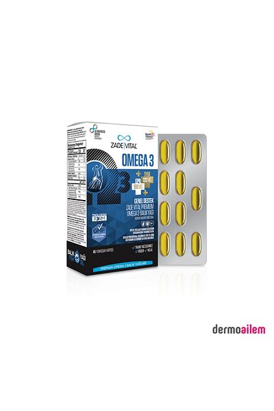Zade Vital 45 Capsules Premium Omega 3 Fish Oil - General Support