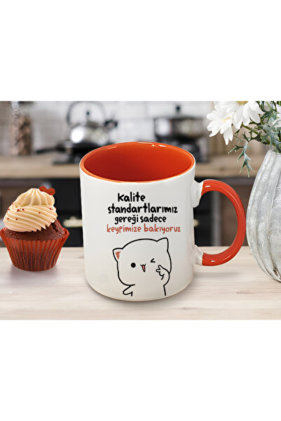 GünayStore معياري الجودة لدينا فقط...... كوب مطبوع عليه قطة موشي باللون الأحم...
