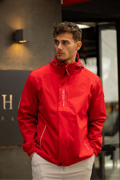 3MODA Men's Lined Water Resistant Hooded Raincoat