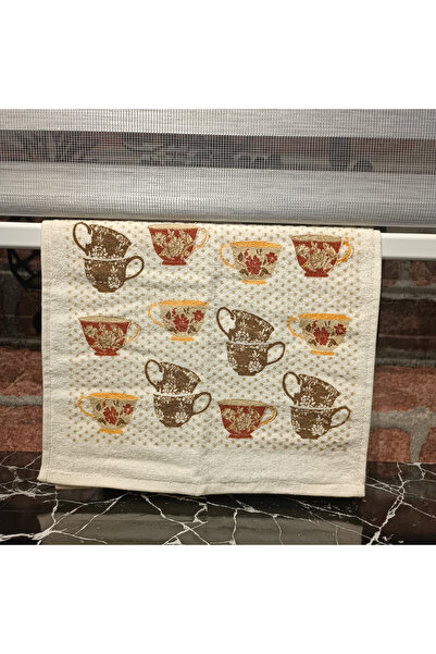Çaydanlık Desen 30x50 3'lü Desenli Mutfak Havlusu