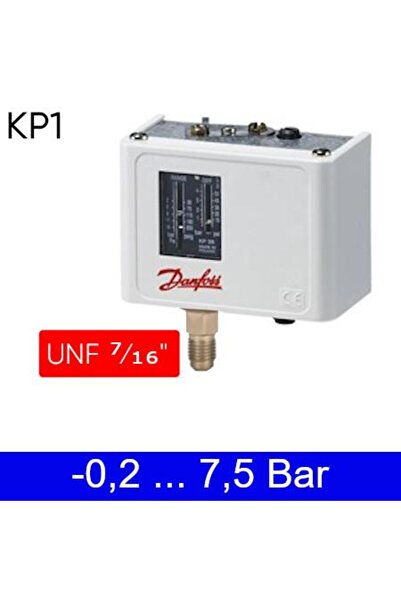 DANFOSS 060-110366 | -0,9...7 Bar KP1 Basınç Şalteri - Manuel Reset