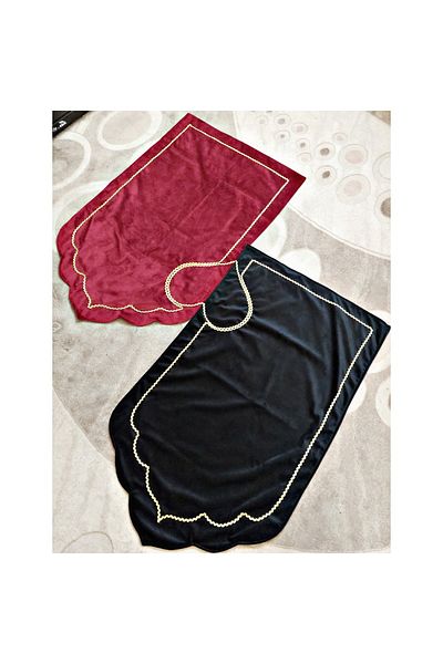 Evince Red-black Heart double prayer box, simple and unprinted, 2 pieces, fiber and lined, with rosary gift.