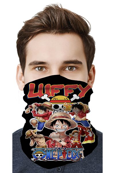 FG KONNİCHİWA One PIece Anime Manga Motor Cycling Face Mask Outdoor Buff Neck Collar Bandana Balaklava