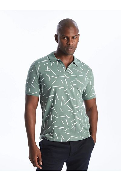 LC Waikiki Ανδρικό μπλουζάκι LCW Vision Polo με κοντό μανίκι Pique με σχέδιο