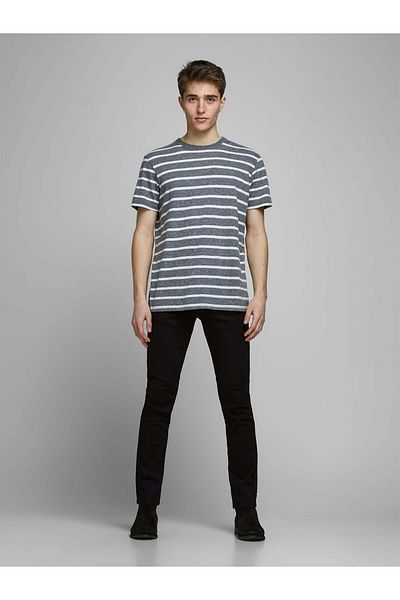 Jack & Jones Μαύρο ανδρικό τζιν παντελόνι - κανονική μέση, λεπτή εφαρμογή Jjıglenn Jjıcon Jj 177 50sps Noos