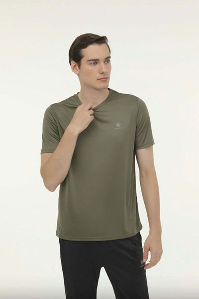 lumberjack M-CT100 BSC PS C T-SH 3FX T-SHIRT - LUMBERJACK - ΧΑΚΙ - S - ST06314-KHAKI-S