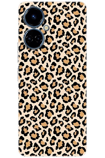 Camon Tecno 19 (CI6n) Uyumlu Kılıf Desen Baskılı Silikon Leopar Desen STK:743...