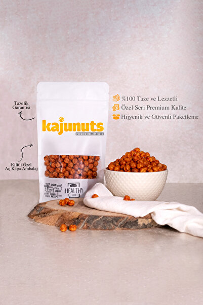 KAJUNUTS Premium Gurme Serisi Çorum Ateşi Acılı Leblebi Kuruyemiş %100 Taze Lezzetli Çerez ( Net 500gr)
