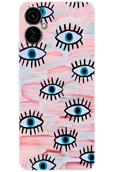 Tecno 19 NEO (CH6i) Compatible Sheath Pattern Printed Silicone Evil Eye NGO:661 CP-zxeEtPK