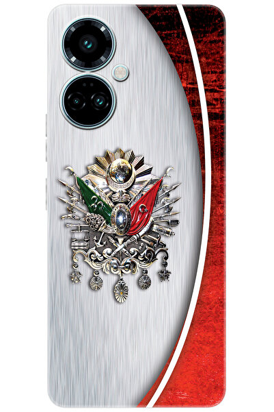 Camon Tecno 19 PRO (CI8n) Uyumlu Kılıf Desen Baskılı Silikon Osmanlı Tuğra Ta...