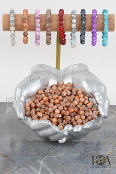LANDOFACCESSORY 8 mm Glass Beads - Jewelry Beads - Rosary Beads - Bracelet Ac...