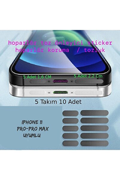 emrebilisim Iphone 11 Pro/pro max Tüm Serileri Için Siyah Toz Ve Kir Önleyici...