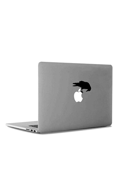 cnpromosyon Elma Yiyen Malefiz Kargası Tasarım Apple Mac Book Laptop Sticker, Etiket, Çıkartma