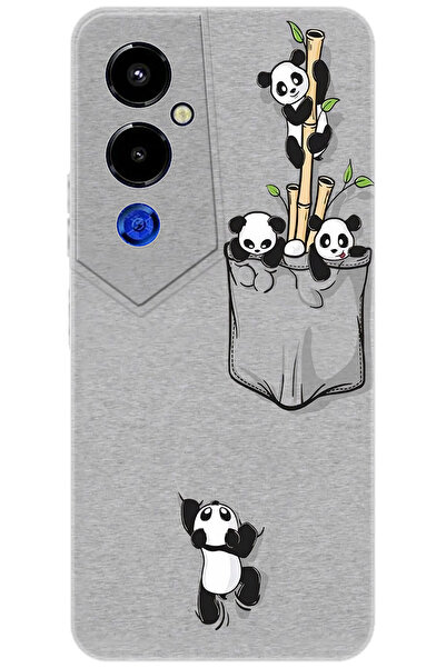 TECNO Pova 4 Pro (LG8n) Uyumlu Kılıf Desen Baskılı Silikon Pandalar STK:749 C...