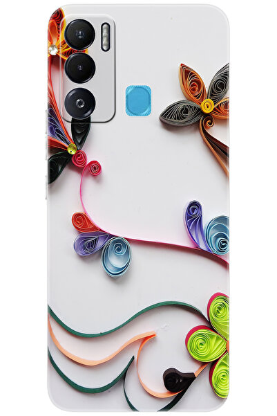 TECNO Pova NEO (LE6h) Uyumlu Kılıf Desen Baskılı Silikon Çiçek Desen STK:220 ...