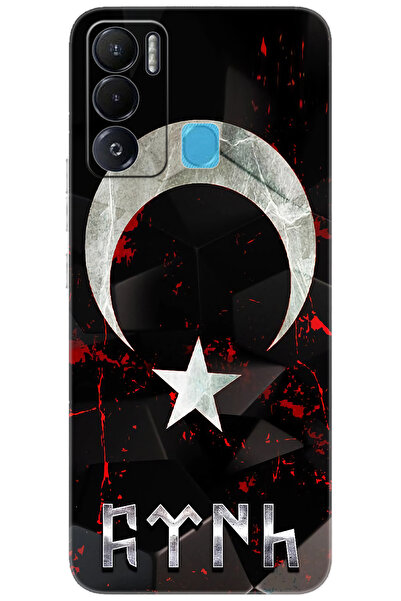 TECNO Pova NEO (LE6h) Uyumlu Kılıf Desenli Silikon Ay Yıldız ve Göktürkçe Tür...