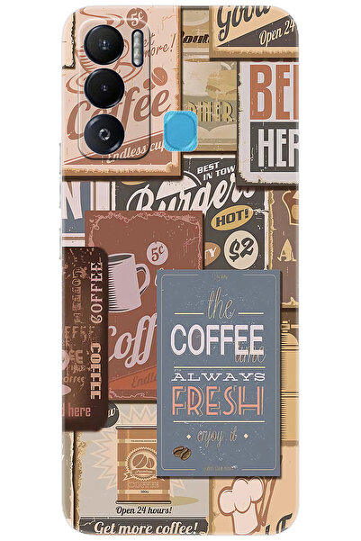 TECNO Pova NEO (LE6h) Uyumlu Kılıf Desen Baskılı Silikon Kahveci Tabelaları STK:1013 CP-z3fXjL4