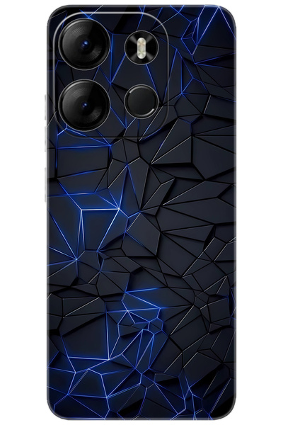 TECNO Spark GO 2023 (BF7n) Uyumlu Kılıf Desen Baskılı Silikon Prizmatik Tasar...