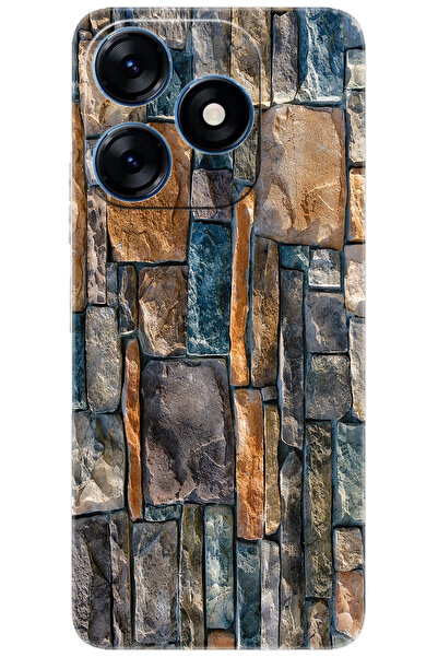 TECNO Spark 10 (KI5q) Uyumlu Kılıf Desen Baskılı Silikon Taş Duvar STK:233 CP...