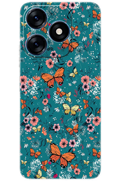 TECNO Spark 10 (KI5q) Uyumlu Kılıf Desen Baskılı Silikon Kelebek STK:680 CP-t...