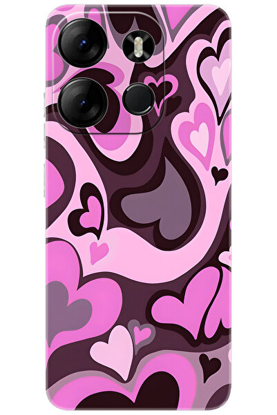 TECNO Spark GO 2023 (BF7n) Uyumlu Kılıf Desen Baskılı Silikon Kalp Dalgası STK:724 CP-GoWAY7F