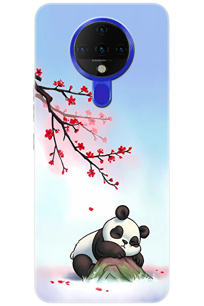TECNO Spark 6 (KE7) Uyumlu Kılıf Desen Baskılı Silikon Uyuyan Panda STK:627 C...