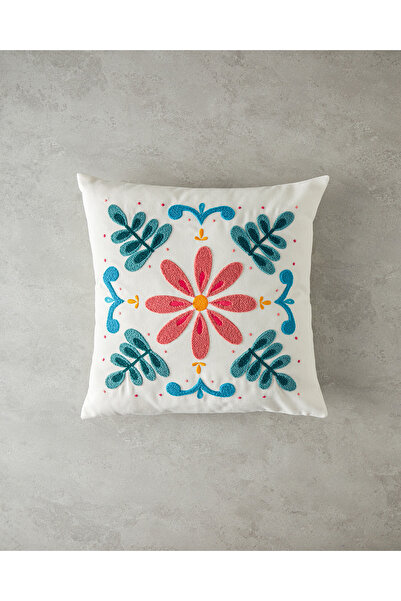 English Home Κεντητό κάλυμμα μαξιλαριού μπλε Linosa Punch