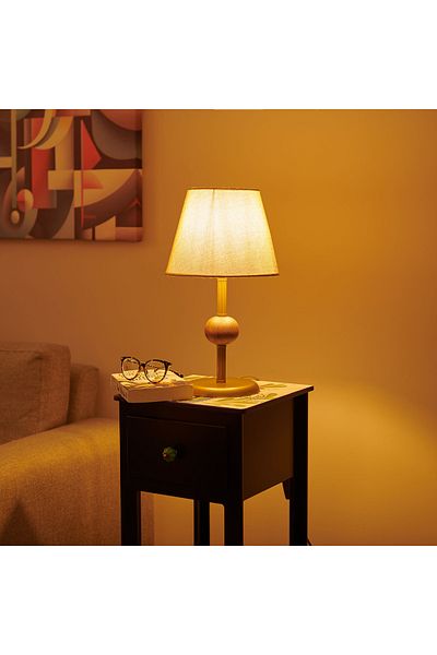 Safir Light Metal Lampshade - Antique with Wooden Detail - 43X25X25 cm