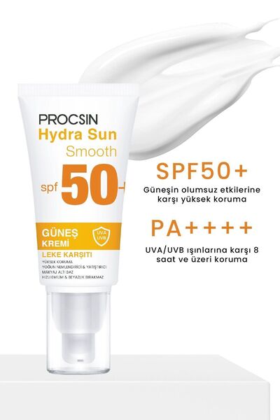 PROCSIN Hydra Sun Spf50+ Yoğun Nemlendirici Yatıştırıcı Leke Karşıtı Cam Cilt Güneş Kremi Pa++++