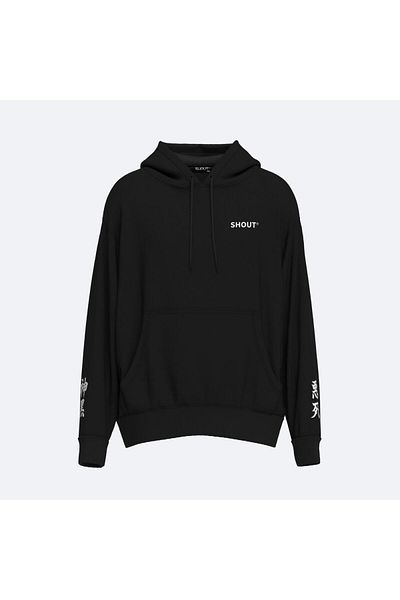 Shout Унисекс суичър с качулка Oversize Shout Japanese Goat Samurai
