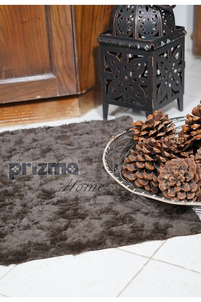 Prizma Micropost, Non-Slip, Washable, Single Bathroom Rug, Mat| Coffee - (75X110CM)