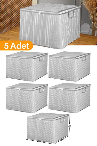 Serstil 5 части - Мини размер сиви дрехи на точки / парчета калъф за завивка - 45x40x30 см