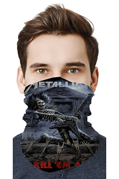 FG KONNİCHİWA Metalica - Motor de ciclism pentru masca de fata, bandana pentr...