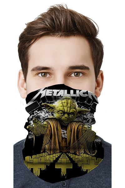 FG KONNİCHİWA Metalica Metal Music Motor Cycling Face Mask Outdoor Buff Neck Collar Bandana Balaklava