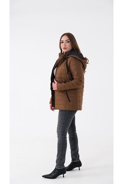 Blues Outlet PALTON MATLASAT CU Glugă, MODEL RUTE, PENTRU FEMEI-CUPPER