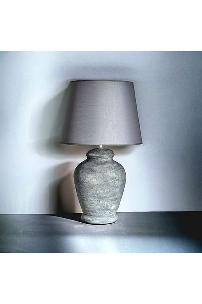 Qdec Vintage Ceramic Lampshade Rustic Modern Gray - French Gray