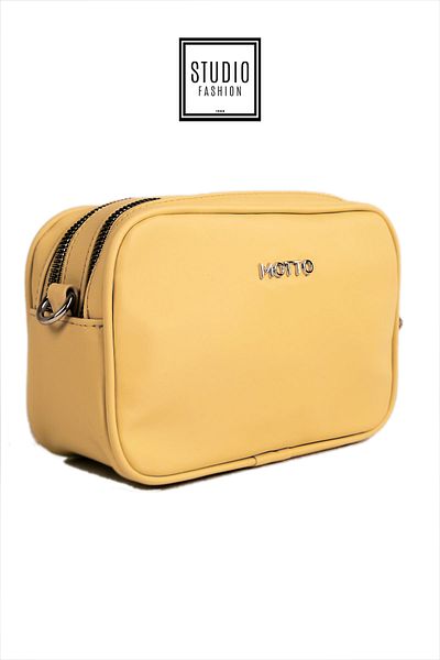 MOTTO Women's Brand Satin Column Strap Adjustable Waterproof Small Size 2 Zipper Daily Bag