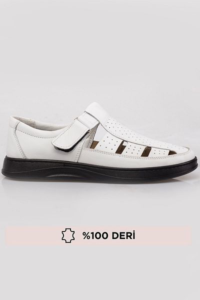 maximoda Γνήσιο δέρμα, Velcro, Εσωτερικό και Εξωτερικό Δερμάτινο Ανδρικά Παπούτσια Σανδάλια