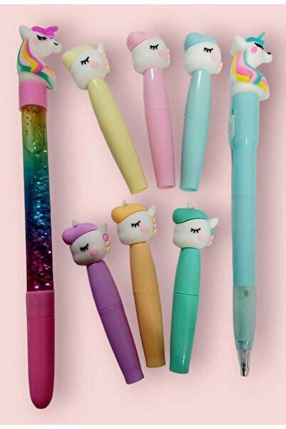 sevgi kırtasiye UNİCORN IŞIKLI VERSATİL KALEM VE 6 LÜ UNİCORN FOSFORLU KALEM ...