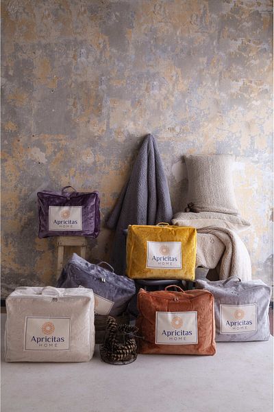 Apricitas HOME طقم لحاف نوم فردي ناعم أساسي من Terracotta